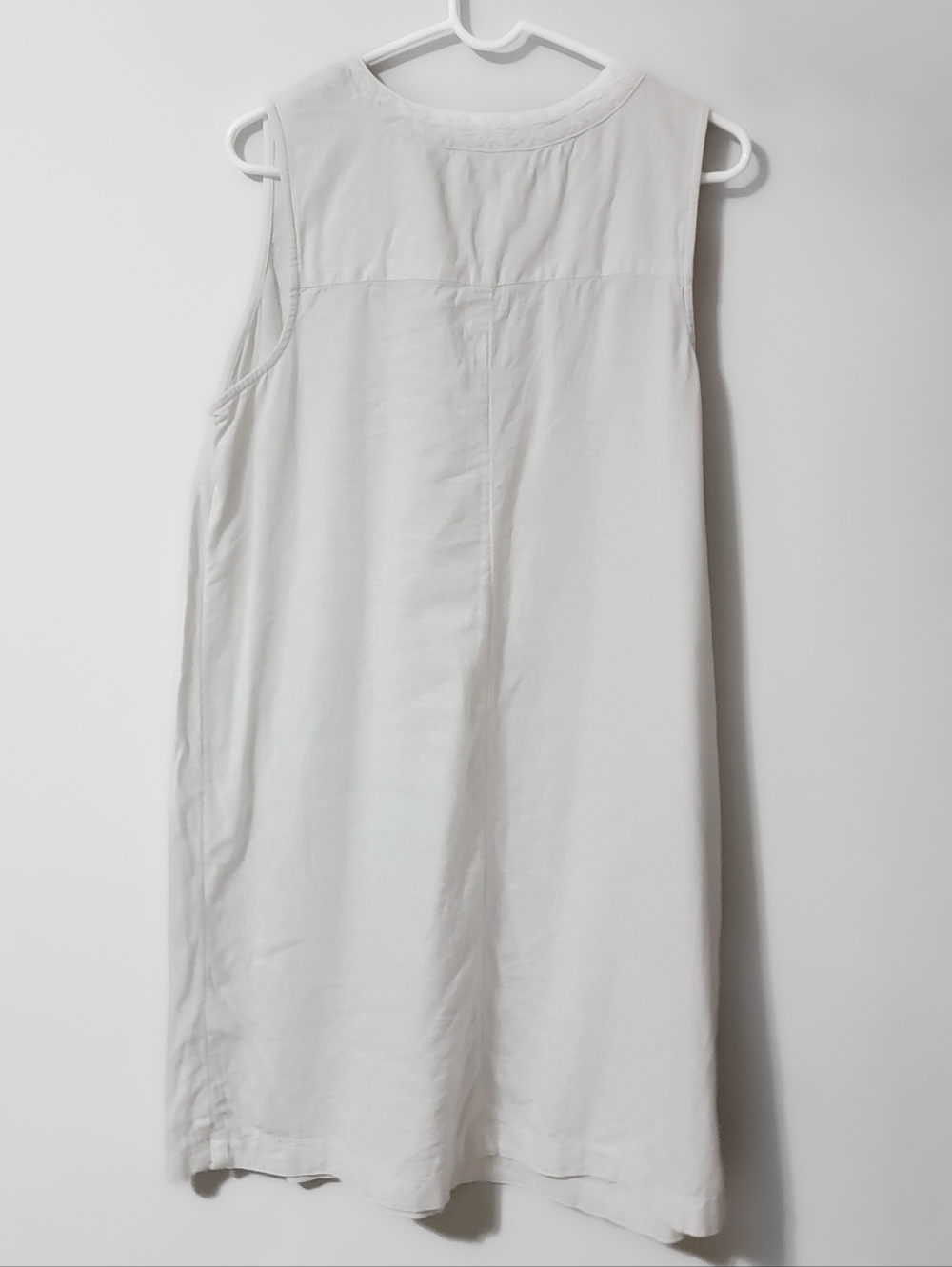 Croft & Barrow White Embroidered Linen Blend Tank Top Dress Size Large - Picture 2 of 9